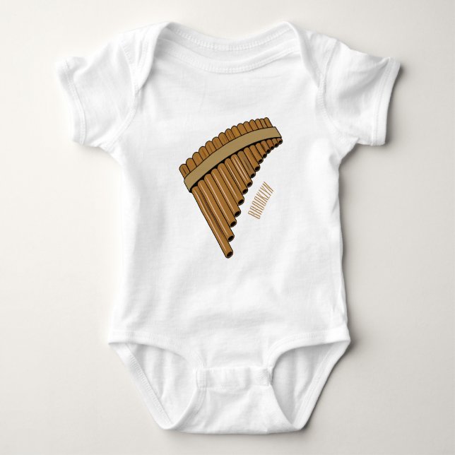Panflöjt / panflöjt tecknad illustration  t shirt (Framsida)