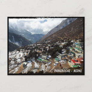 Pangboche, utsikt över Everestleden, Himalaya - Ne Vykort