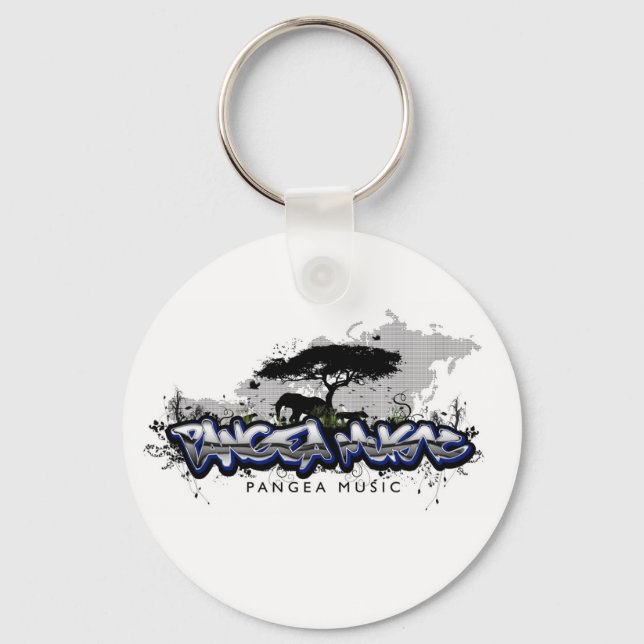 PANGEA MUSIC Logotyp3-nyckelkedja Nyckelring (Framsida)