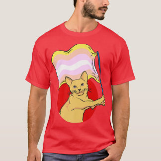 Pangender Flagga Cat siual Identity Nonbinary Kärl T Shirt