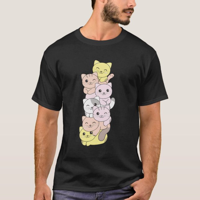 Pangender Flagga Pride Lgbtq Cats Demi Cat T Shirt (Framsida)
