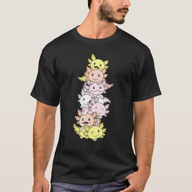 Pangender Fluid Pride Lgbtq Axolotl T Shirt (Framsida)