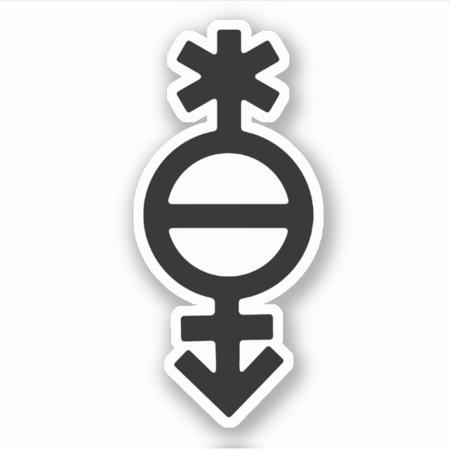 Pangender könssymbol klistermärken (Framsida)