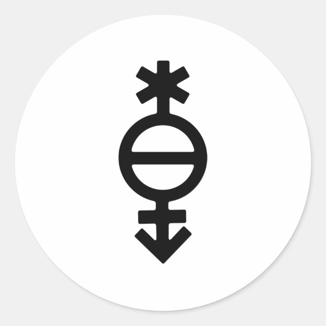 Pangender könssymbol runt klistermärke (Framsida)