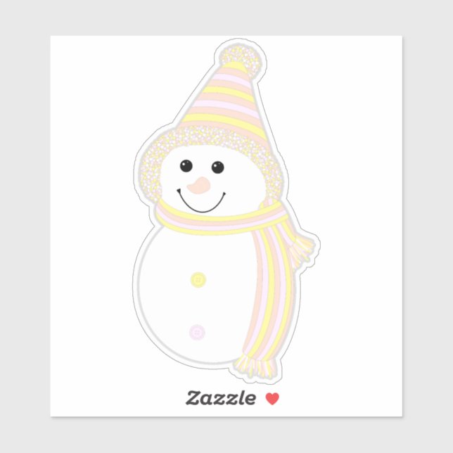 Pangender Pride Snögubbe Snowperson Flagga Klistermärken (Ark)