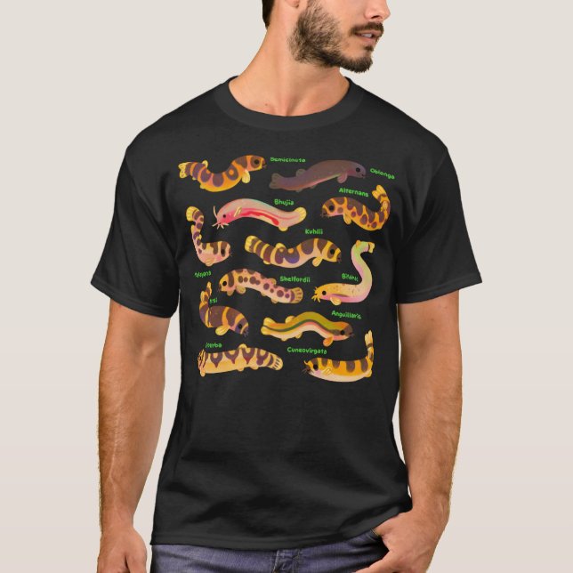 Pangio Loacher (Kuhli Loach) - Andra Färg T Shirt (Framsida)