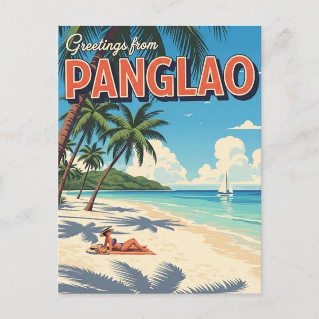 Panglao Island Philippines Travel Vykort (Framsida)