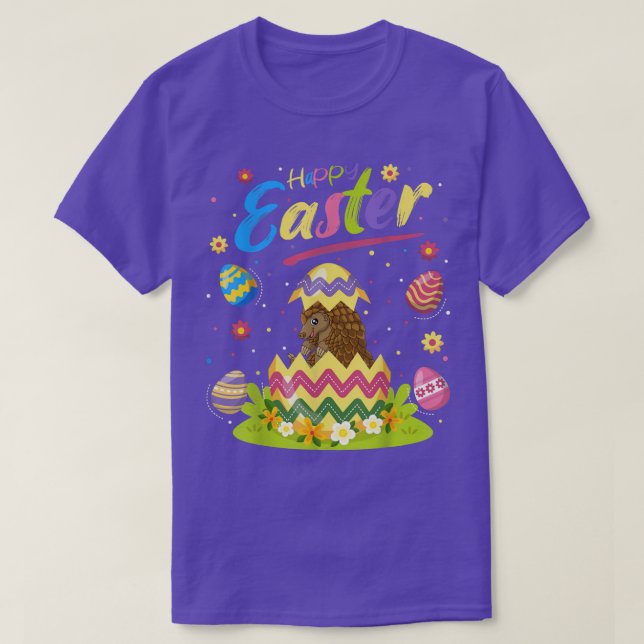 Pangolin Älskare Funny Påskägg Pangolin Lycklig Ea T Shirt (Design framsida)