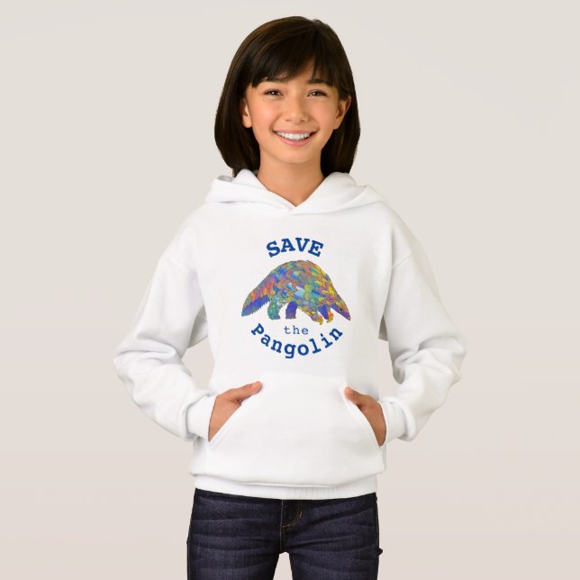 Pangolin Cute-utrotningshotade arter Djuraktivism T Shirt (Hel framsida)
