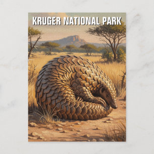 Pangolin i Afrikan i nationalparken Kruger Vykort