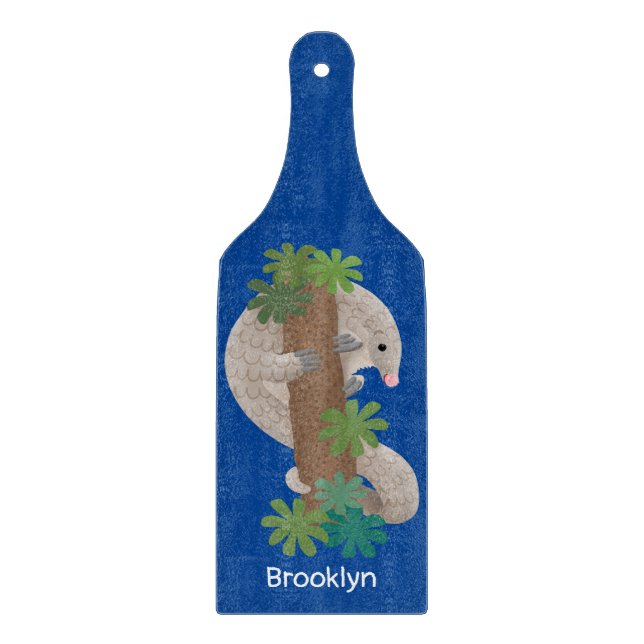 Pangolin i Cute lycklig, anteater-illustration (Framsidan)