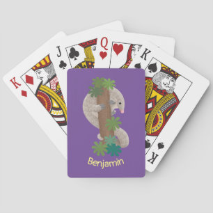 Pangolin i Cute lycklig, anteater-illustration Casinokort