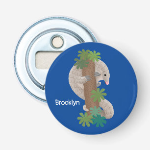 Pangolin i Cute lycklig, anteater-illustration Flasköppnare