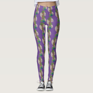 Pangolin i Cute lycklig, anteater-illustration Leggings