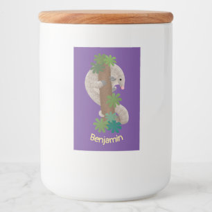 Pangolin i Cute lycklig, anteater-illustration Mat Etikett