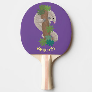 Pangolin i Cute lycklig, anteater-illustration Pingisracket