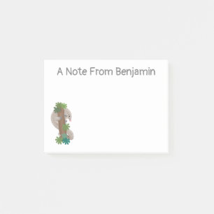 Pangolin i Cute lycklig, anteater-illustration Post-it Block