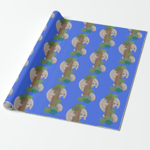 Pangolin i Cute lycklig, anteater-illustration Presentpapper