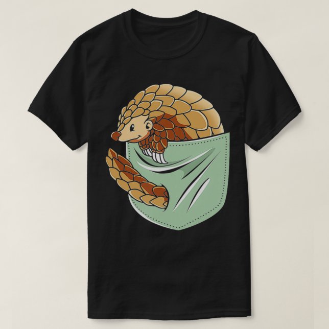 Pangolin i en Pocket Cute Pangolin För barn T Shirt (Design framsida)