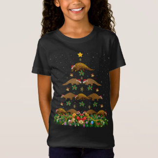 Pangolin Julafton Träd Gift Santa Hat Pangolin Chr T Shirt