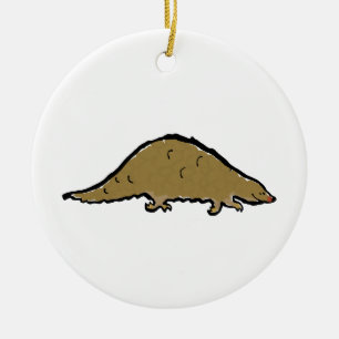 pangolin julgransprydnad keramik