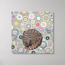 pangolin mandala canvastryck