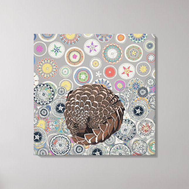 pangolin mandala canvastryck (Framsida)
