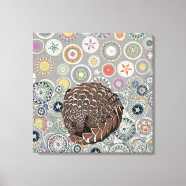 pangolin mandala canvastryck