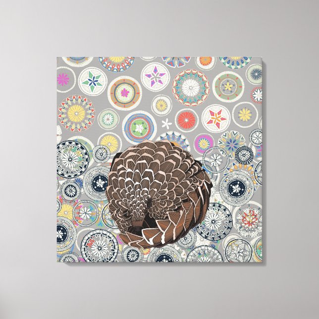 pangolin mandala canvastryck (Framsida)