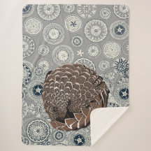 Pangolin mandala pewter