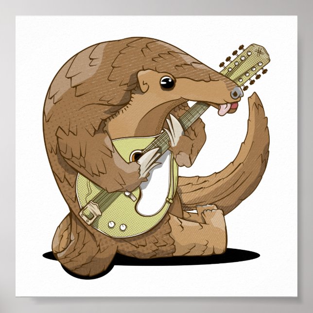 Pangolin Mandolin Poster (Framsidan)