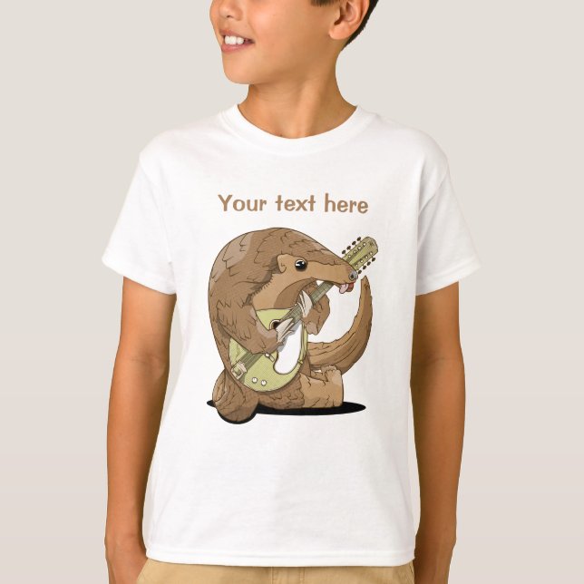 Pangolin Mandolin T Shirt (Framsida)