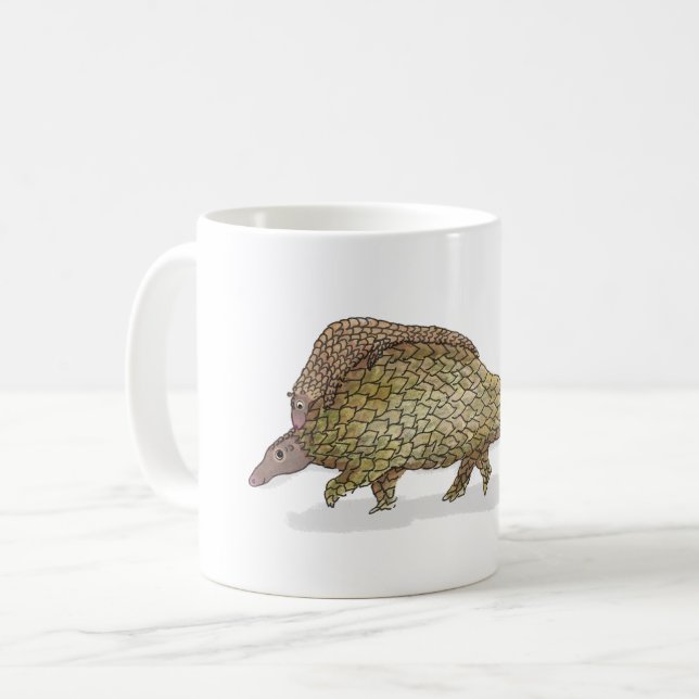 Pangolin mugg i mor och baby (Framsida vänster)