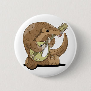 Pangolin som spelar mandolin knapp