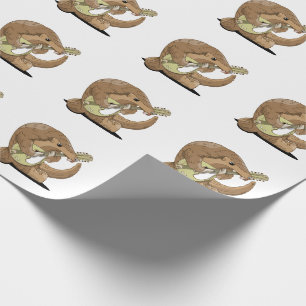 Pangolin som spelar mandolin presentpapper