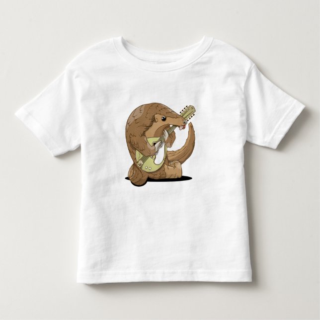 Pangolin som spelar mandolin t shirt (Framsida)