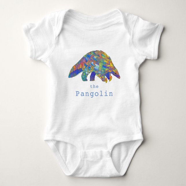 Pangolin söt illustration t shirt (Framsida)