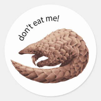 Pangolin Sticker Runt Klistermärke
