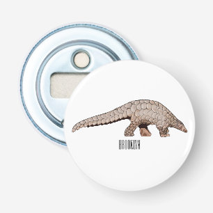 Pangolin-tecknad illustration flasköppnare