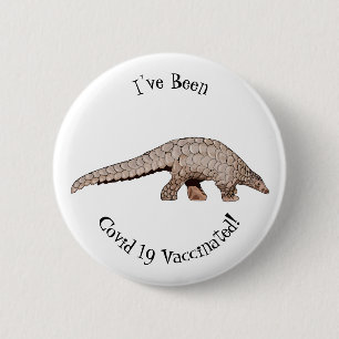 Pangolin-tecknad illustration knapp