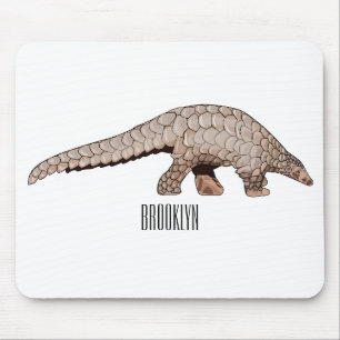 Pangolin-tecknad illustration musmatta