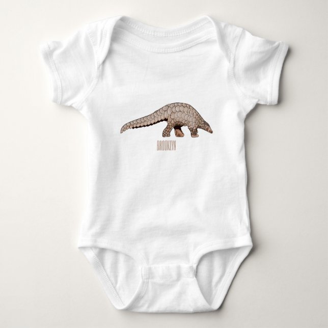 Pangolin-tecknad illustration t shirt (Framsida)