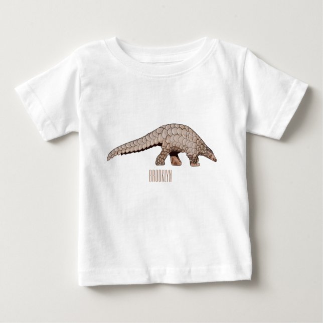 Pangolin-tecknad illustration t shirt (Framsida)