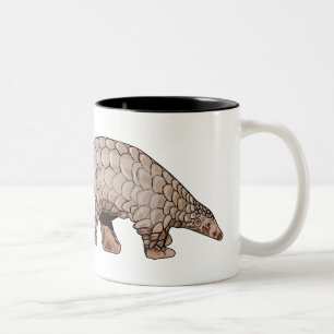 Pangolin-tecknad illustration Två-Tonad mugg