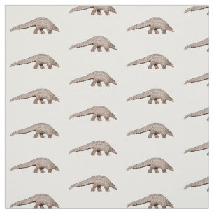 Pangolin-tecknad illustration tyg