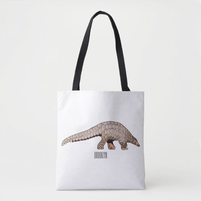 Pangolin-tecknad illustration tygkasse (Framsida)