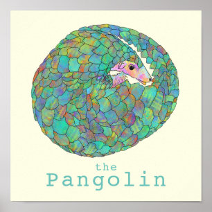 Pangolin utrotad Grönt av djurart Poster