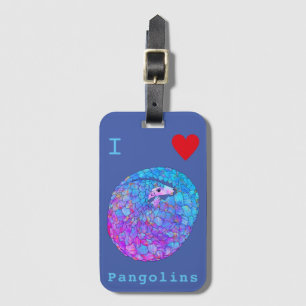 Pangolin-utrotningshotade djur bagagebricka