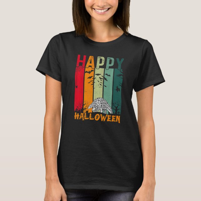 Pangolins Girls Boys Retro Halloween Middag Party T Shirt (Framsida)