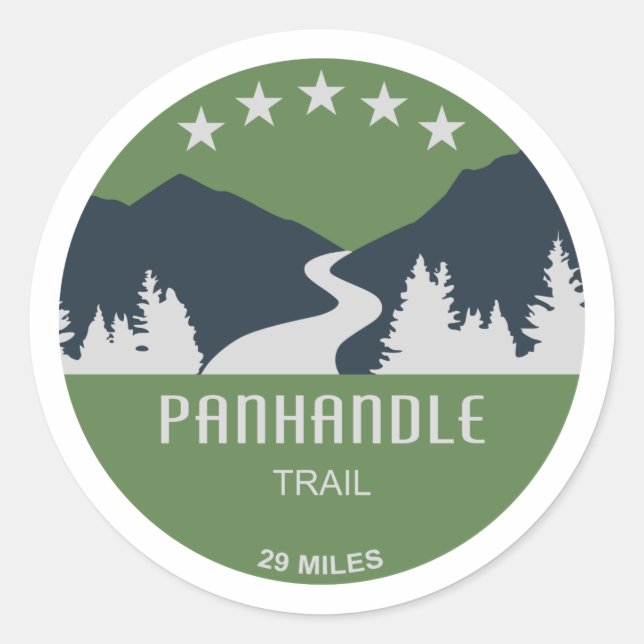 Panhandle Trail Runt Klistermärke (Framsida)